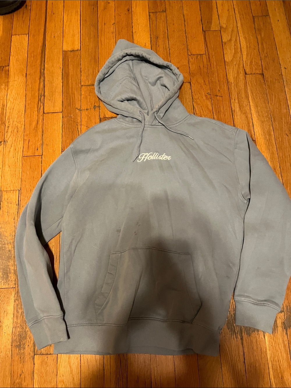 Hollister Pullover Hoodie in Gray Blue